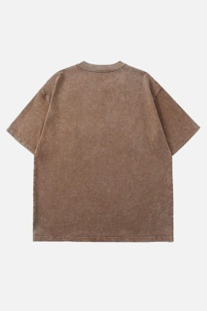 Concert Outfit Washed Graffiti Print Tee