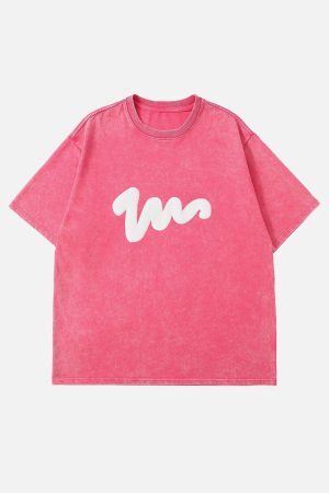 Concert Outfit Washed Graffiti Print Tee