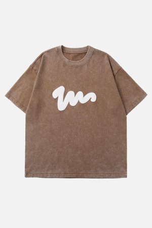 Concert Outfit Washed Graffiti Print Tee