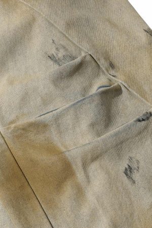 Concert Outfit Washed Graffiti Spray Paint Barrel Jeans