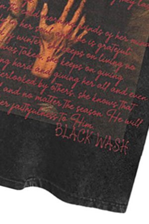 Concert Outfit Washed Graphic Crew Neck T-Shirt