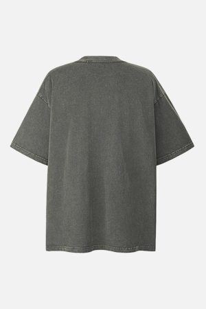 Concert Outfit Washed Graphic Crew Neck T-Shirt