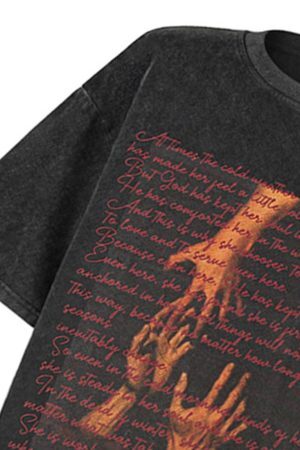 Concert Outfit Washed Graphic Crew Neck T-Shirt