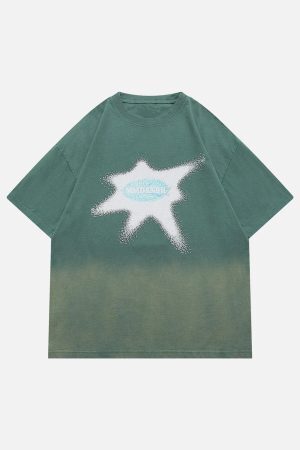 Concert Outfit Washed Graphic Gradient Tee
