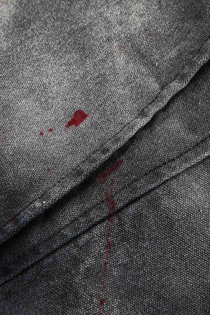 Concert Outfit Washed Ink Gradient Ripped Denim Jacket