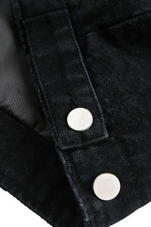 Concert Outfit Washed Ink Gradient Ripped Denim Jacket