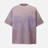 Concert Outfit Washed Jersey Welt Stitching T-Shirt