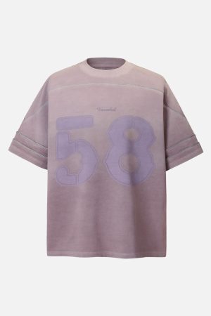 Concert Outfit Washed Jersey Welt Stitching T-Shirt