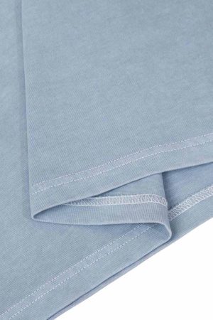 Concert Outfit Washed Jersey Welt Stitching T-Shirt