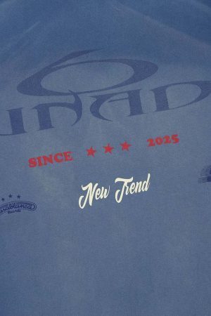 Concert Outfit Washed Letters Graphic T-Shirt