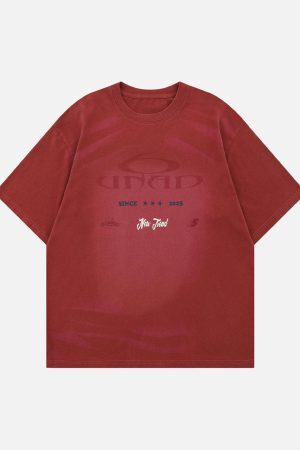 Concert Outfit Washed Letters Graphic T-Shirt