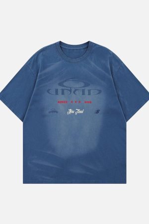 Concert Outfit Washed Letters Graphic T-Shirt