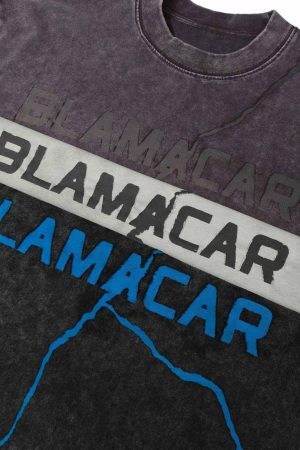 Concert Outfit Washed Lightning Oversized T-Shirt