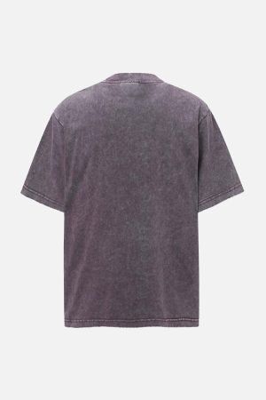 Concert Outfit Washed Lightning Oversized T-Shirt