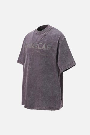 Concert Outfit Washed Lightning Oversized T-Shirt