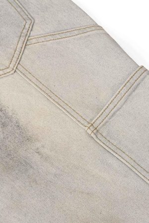 Concert Outfit Washed Mud-Dye Straight Jeans