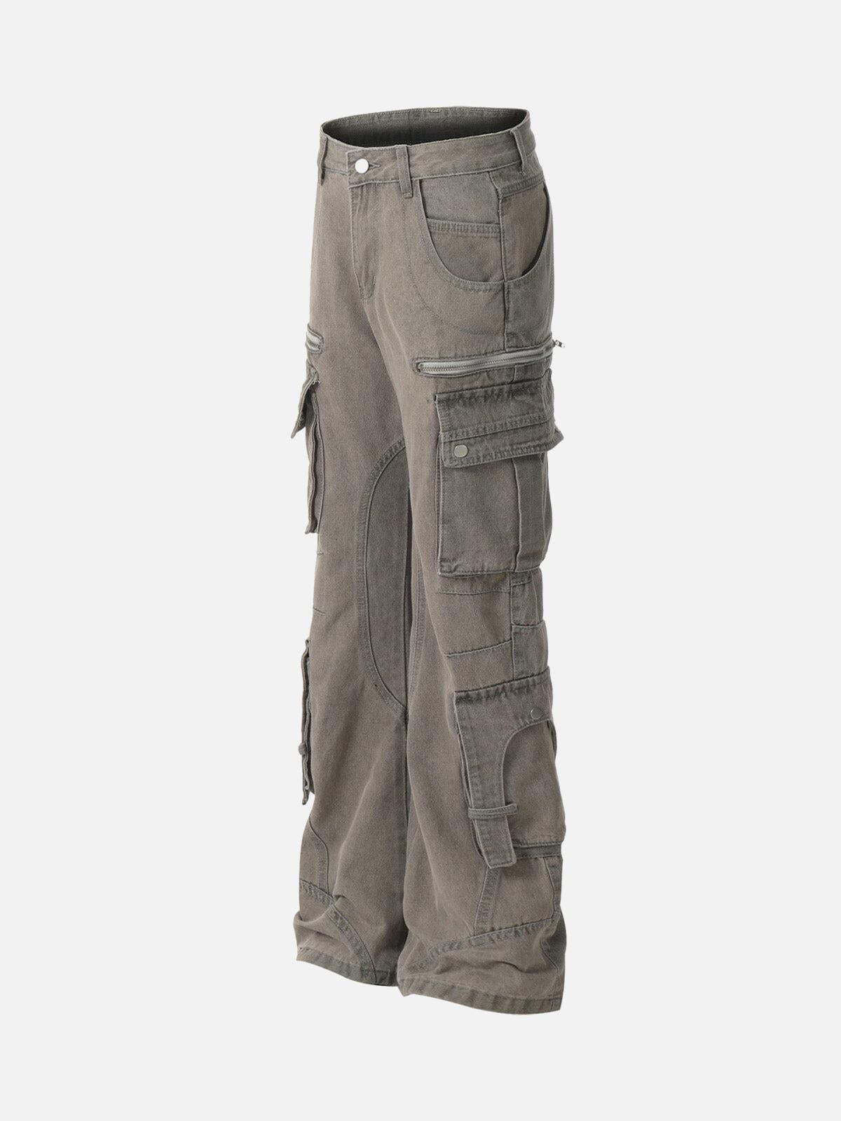 Concert Outfit Washed Multi-Pocket Bootcut Jeans Concert Outfit Washed Multi-Pocket Bootcut Jeans