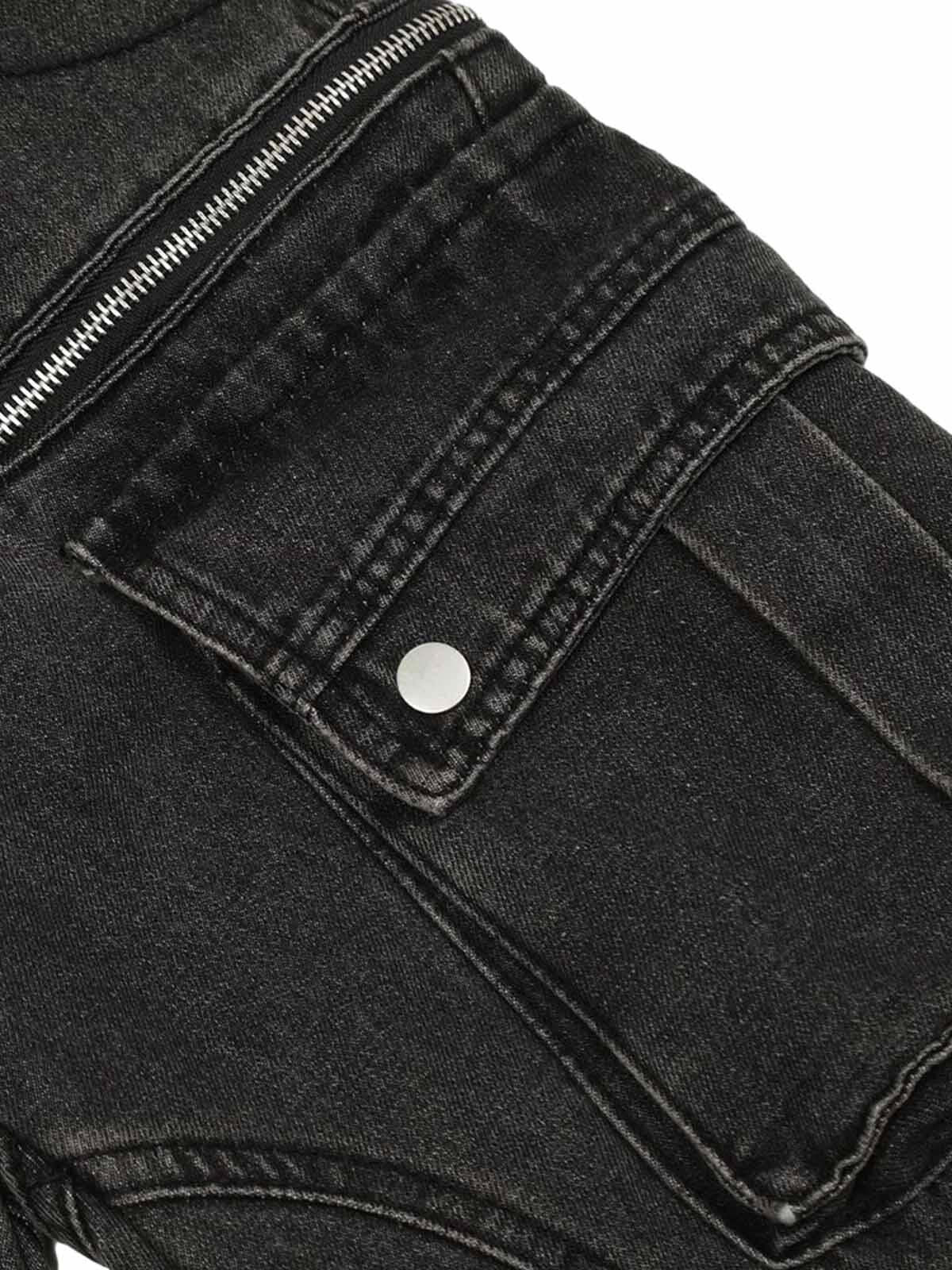 Concert Outfit Washed Multi-Pocket Bootcut Jeans Concert Outfit Washed Multi-Pocket Bootcut Jeans