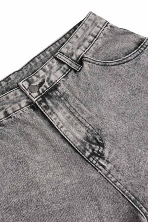 Concert Outfit Washed Multi-Pocket Cargo Jeans