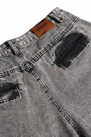 Concert Outfit Washed Multi-Pocket Cargo Jeans