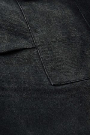 Concert Outfit Washed Multi Pocket Drawstring Cargo Jeans