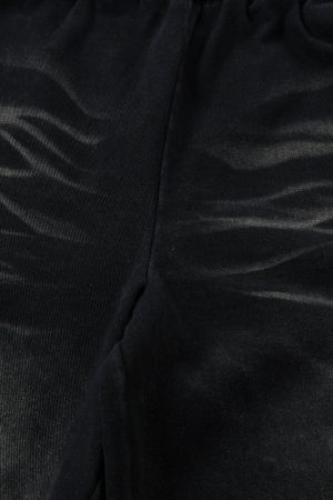 Concert Outfit Washed Multi Pocket Drawstring Cargo Jeans