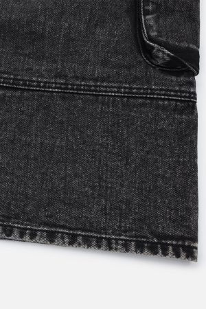 Concert Outfit Washed Multi Pocket Jeans