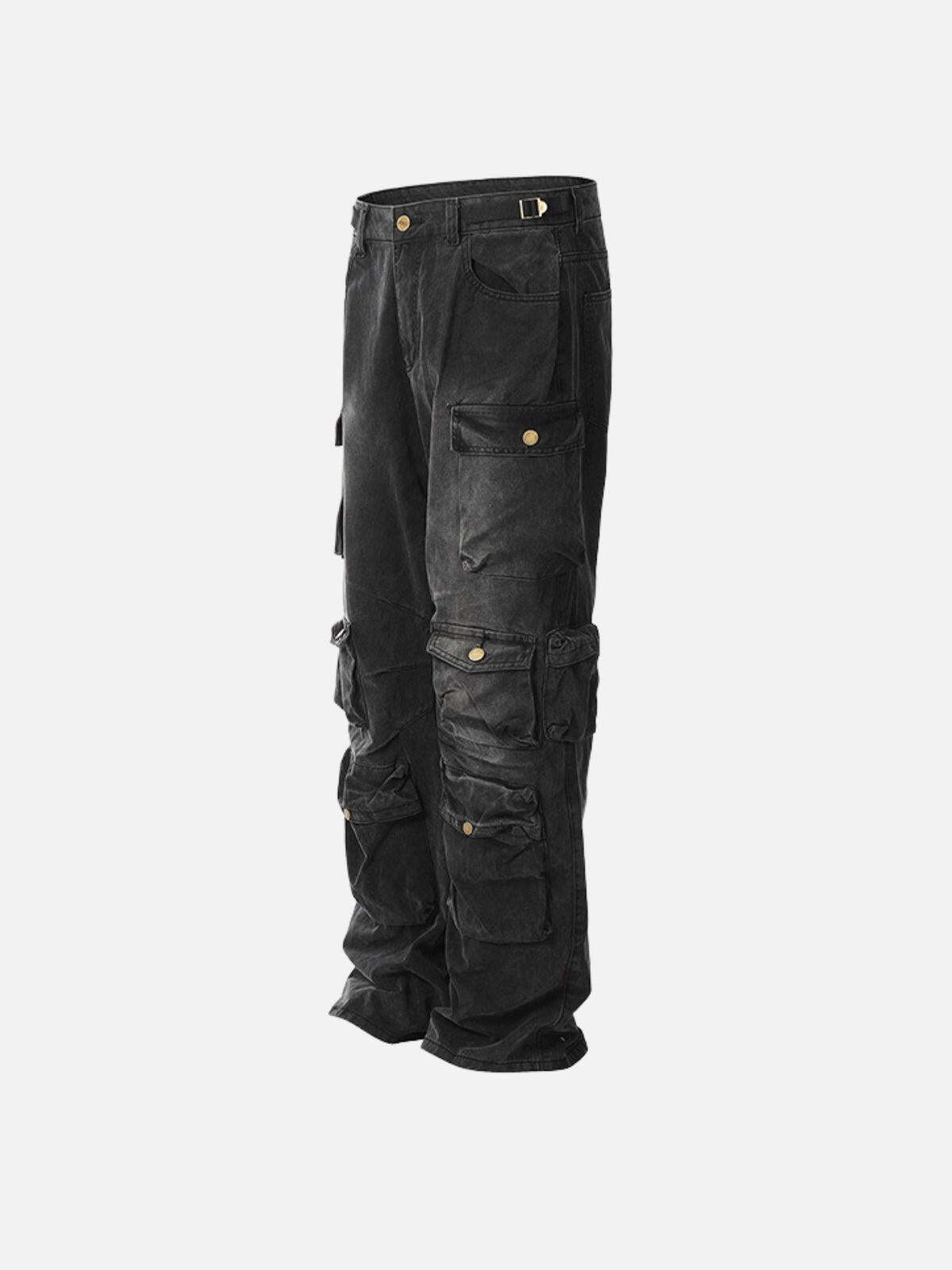 Concert Outfit Washed Multi Pocket Loose Jeans Concert Outfit Washed Multi Pocket Loose Jeans