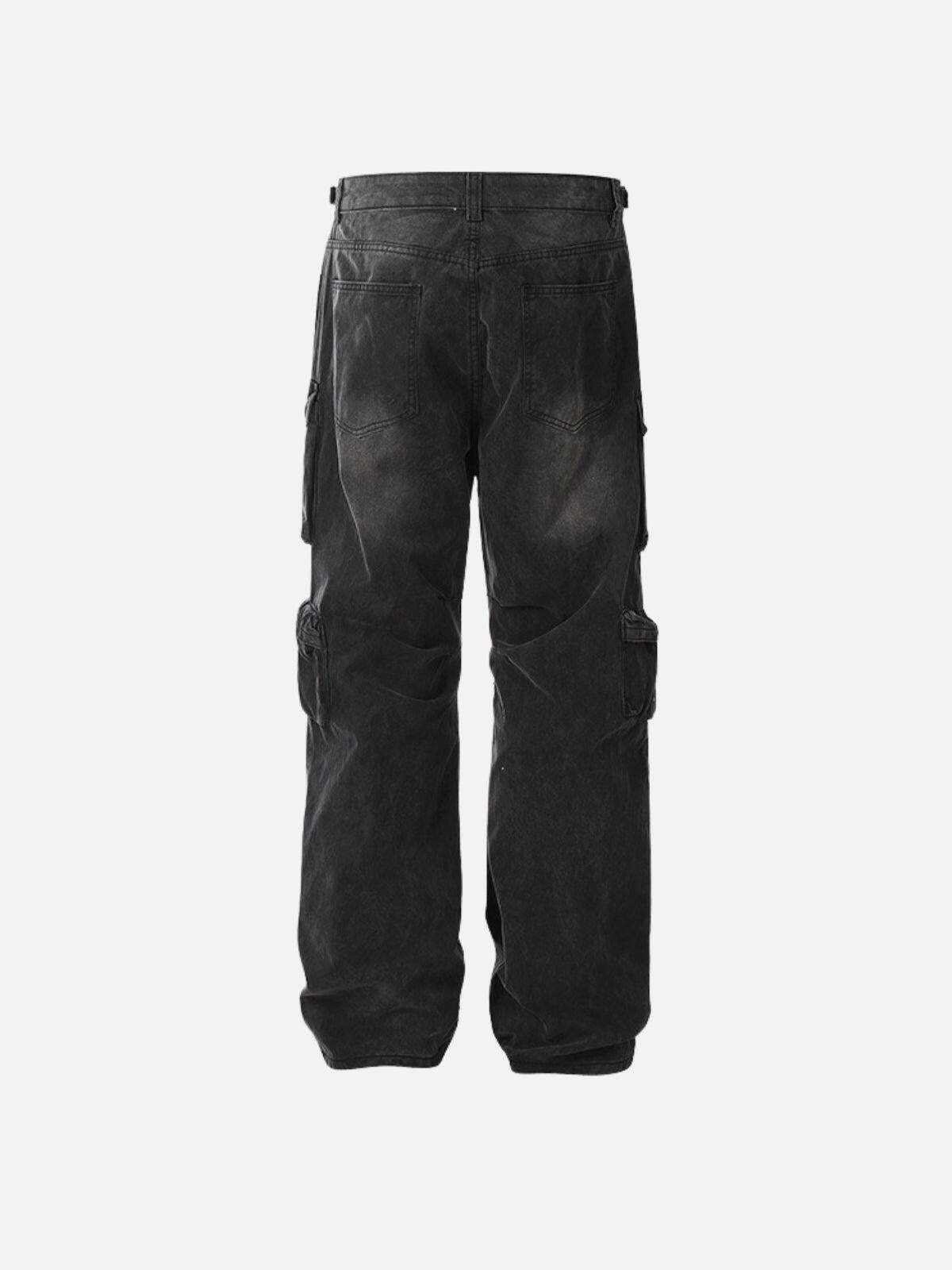 Concert Outfit Washed Multi Pocket Loose Jeans Concert Outfit Washed Multi Pocket Loose Jeans