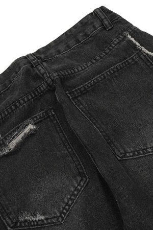 Concert Outfit Washed Multi-Pocket Work Cargo Jeans