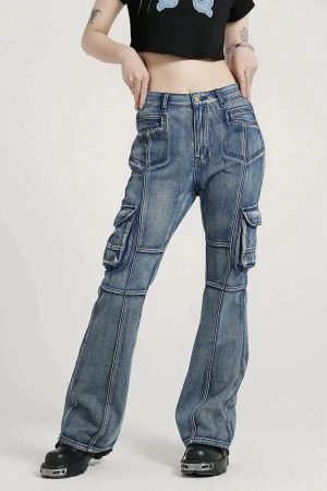 Concert Outfit Washed Old Slim Fit Jeans