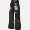Concert Outfit Washed Panel Camouflage Jeans