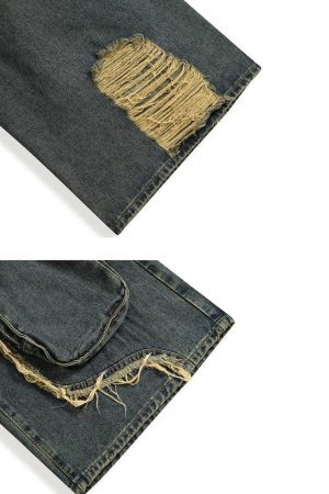 Concert Outfit Washed Paneled Jeans