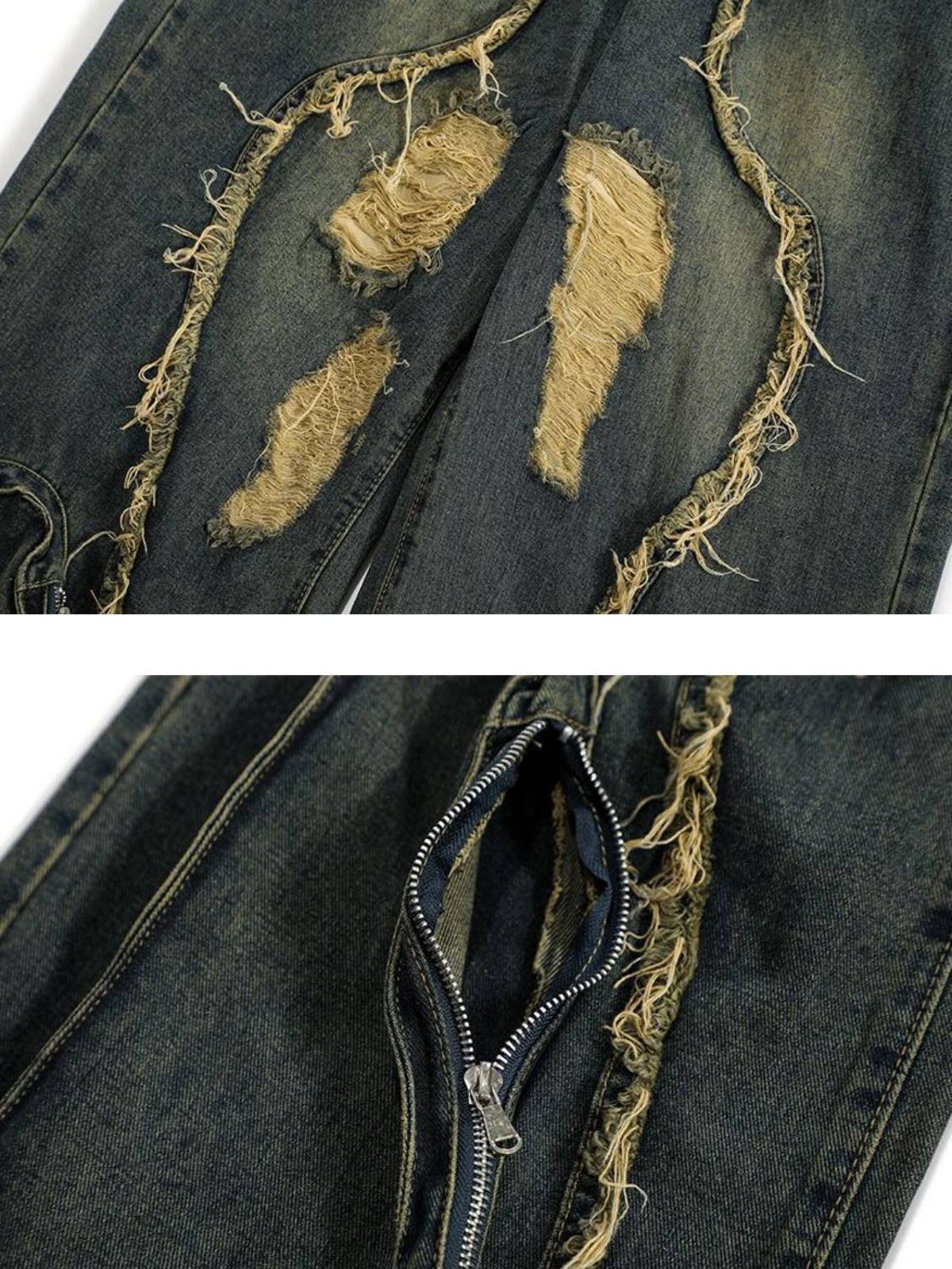 Concert Outfit Washed Paneled Jeans Concert Outfit Washed Paneled Jeans