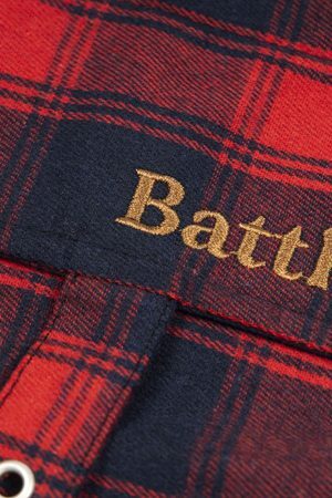 Concert Outfit Washed Plaid Belt Barrel Jeans