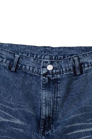 Concert Outfit Washed  Print Straight Jeans