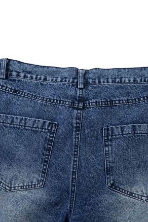 Concert Outfit Washed  Print Straight Jeans