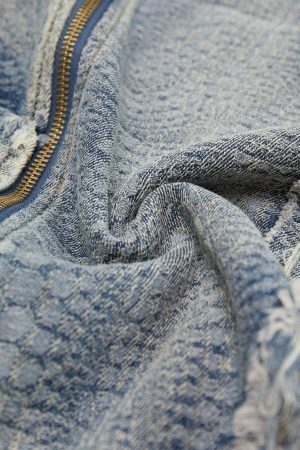 Concert Outfit Washed Raw Edge Denim Shirt