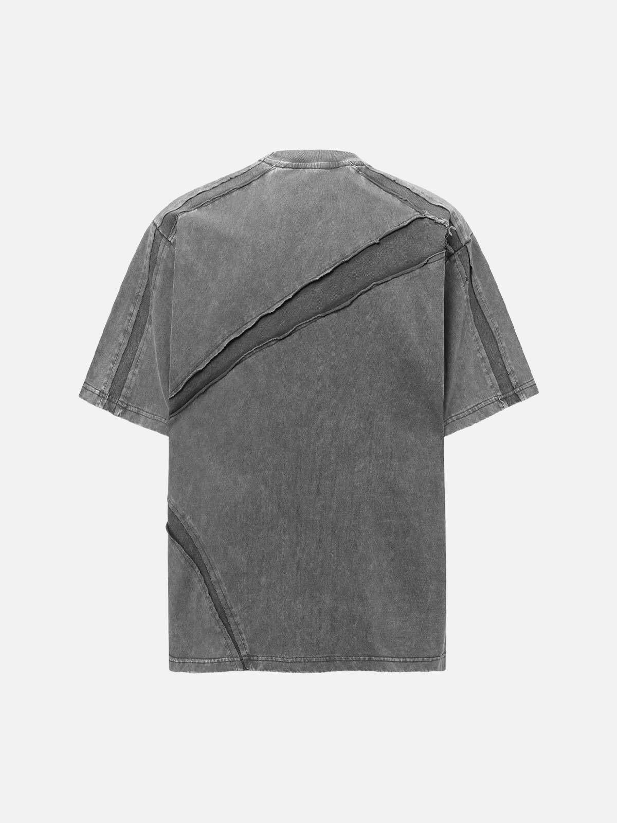 Concert Outfit Washed Raw Edge Split Oversized T-Shirt Concert Outfit Washed Raw Edge Split Oversized T-Shirt