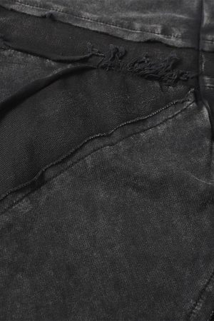 Concert Outfit Washed Raw Edge Split Oversized T-Shirt