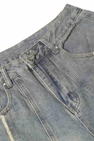 Concert Outfit Washed Ripped Baggy Jeans