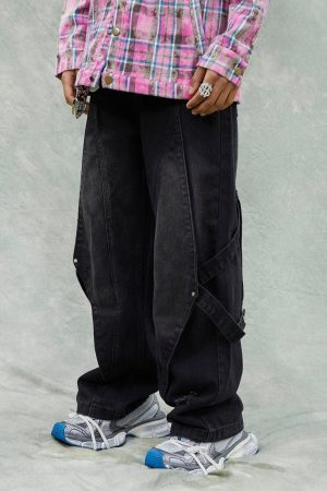 Concert Outfit Washed Ripped Denim Jeans