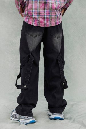 Concert Outfit Washed Ripped Denim Jeans