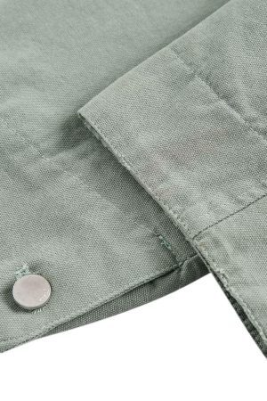 Concert Outfit Washed Ripped Gradient Zip Up Work Jacket