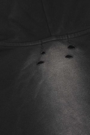 Concert Outfit Washed Ripped Zip Up Hoodie