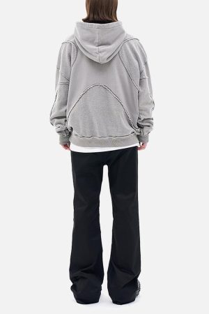 Concert Outfit Washed Splicing Hoodie