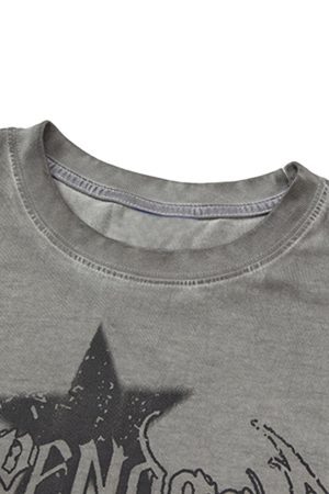 Concert Outfit Washed Star Print Vest