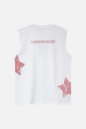 Concert Outfit Washed Star Print Vest