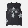 Concert Outfit Washed Star Print Vest
