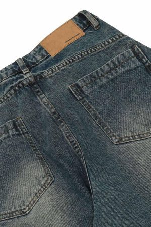 Concert Outfit Washed Wide-Leg Balloon Jeans